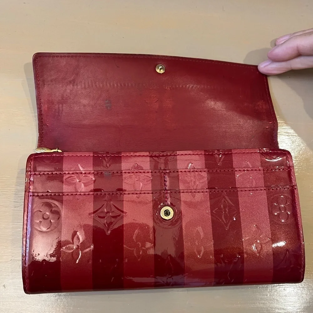 Louis Vuitton Red Vernis wallet